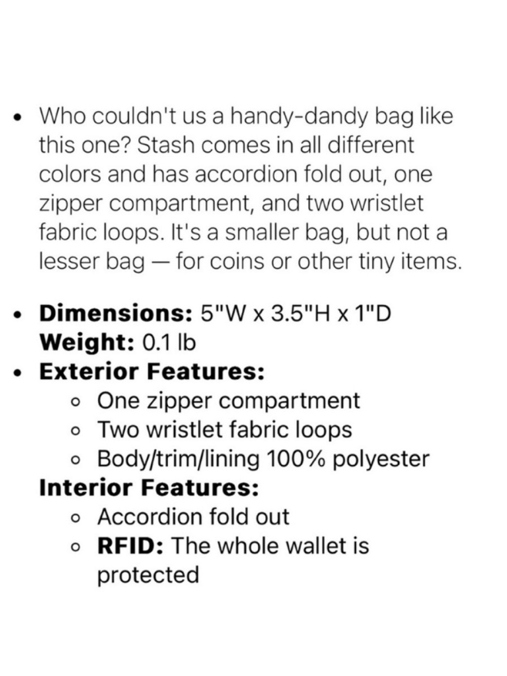 NWT Lug Stash Zip RFID Pouch/Wallet in Bloom Black - Picture 4 of 4